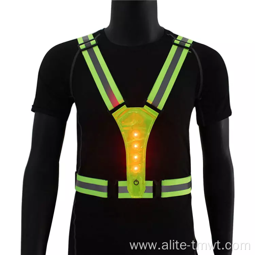 Reflective Safety Vest with LED Light